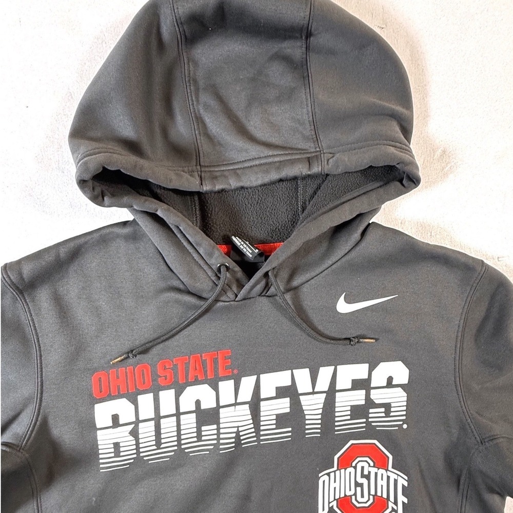 Nike Ohio State Buckeyes Dri-Fit Hoodie Mens Medium Gray Performance Sweatshirt‎